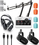 Movo Podpro-ah Podcasting Bundle With Boom Arms And Headphones. Fixed Price $399.95.