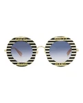 Gucci Womens Round/oval Black Gold Blue Fashion Designer Eyewear. Fixed Price $152.99.