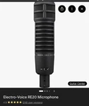Electro-voice RE20 Wired Dynamic Microphone. Fixed Price $350.00.