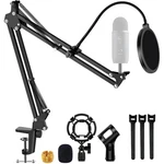 16" Microphone Stand Boom Arm For Blue Yeti Hyperx Quadcast Fifine K669B. Fixed Price $16.55.
