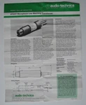 Audio-technica AT8201 Microphone Line Matching Transformer 1979 Data Sheet. Fixed Price $8.78.