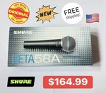 Shure Beta 58A Supercardioid Dynamic Vocal Microphone- Original Only -new. Fixed Price $164.99.