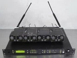 T180977 Telex Radiocom BTR-800 Uhf Wireless Intercom + (4) TR-825 Beltpack Units. Fixed Price $1500.00.