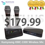 Clearance Kumyoung KMC-3300 Wireless Karaoke Microphone Ky Mic+receiver+charger. Fixed Price $167.38.