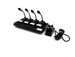Set 4 Shure Microflex MXW8 Z10 Gooseneck Microphones W/ MXWNCS8 Charging Base. Fixed Price $224.98.