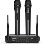 Pyle PDWM2135 Wireless Microphone System With Dynamic Mics For Karaoke, Party. Fixed Price $29.99.