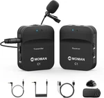 Moman C1 2.4GHZ Wireless Lapel Microphone For Dslr Cameras Smartphone Recording. Fixed Price $65.00.