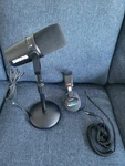 Podcast Studio Kit Shure MV7 Microphone Sony MDR-7506 Headset Stand. Fixed Price $300.00.