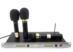 Pyle Rack Mount Dual Vhf Wireless Rechargeable Handheld Microphone. Fixed Price $32.50.