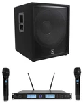 Jbl Pro JRX218S 1400W 18" Passive Subwoofer Dj Sub+dual Uhf Wireless Microphones. Fixed Price $644.95.