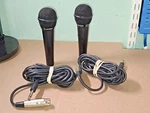 Lot 2 Leader DM-1800 Professional Karaoke Microphone Switch Imp 600 W/ Cables. Fixed Price $99.00.