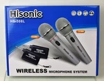Hisonic HS308L-2 Wireless Dual Handheld Microphone Setup Channel Mics. Fixed Price $29.99.