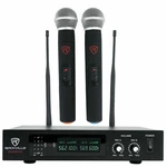 Rockville RWM71U Dual Uhf Handheld Wireless Microphone System W/ Metal Receiver. Fixed Price $69.95.