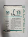 Original Vtg Altec 687B Announce & Paging Microphone Spec Sheet (A3). Fixed Price $15.95.