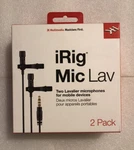 Ik Multimedia Irig Mic Chainable Mobile Lavalier Built-in Monitoring 2-PACK. Fixed Price $69.99.