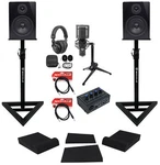 Rockville Home Studio Recording Kit W/ Interface+monitors+stands+mic+headphones. Fixed Price $390.70.