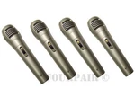 4 Pack Lot, Dynamic Uni-directional Wired Microphone 10FT Cord Dj Karaoke. Fixed Price $29.95.