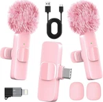 Pink Wireless Lavalier Microphone For Iphone & Android Mini Clip-on. Fixed Price $18.99.