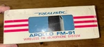Vintage Realistic Apollo FM-91 Wireless Microphone System Japan. Fixed Price $60.00.