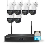 Outdoor Ptz Security Camera System Wireless 24/7 Record Wifi 5MP 1TB Nvr Audio. Fixed Price $239.99.