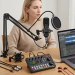 New BM800+V8S Sound Card Set Audio Condenser Studio Singing Microphone Us. Fixed Price $42.94.
