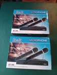 K & AT-306 Microphones And Reciever Wireless Portable Lot Of 4. Fixed Price $52.99.