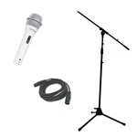 Peavey Pvi 2W Xlr White Dynamic Unidirectional Microphone W/ Cable & Stand. Fixed Price $479.95.