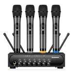 Wireless Microphone System Karaoke 4 Channel Uhf Cordless Handheld Dynamic Mi.... Fixed Price $142.27.