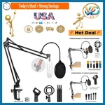 Blue Yeti Microphone Stand Boom Arm With Pop Filter Shock Mount Windshield. Fixed Price $27.96.