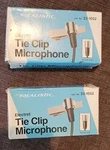 Realistic Electret Tie Pin & Clip Microphone Model# 33-1052 Vintage Japan. Fixed Price $20.00.