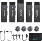 Boya BY-V4U Four-channel Wireless Lavalier Mics For Iphone 15/16 Type W/case. Fixed Price $239.99.