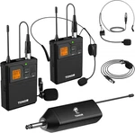 Uhf Wireless Microphone System With Headset Lavalier Lapel Mic, Bodypack Transmi. Fixed Price $184.99.