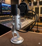 Blue Yeti Silver Usb Wired Condenser Mic With Pop Filter, Windshield Foam Cover.. Fixed Price $149.99.