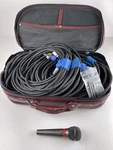 Audio Technica ATM41A Microphone And 5 Studio Monitor Power Plus Cables Lot. Fixed Price $90.99.