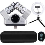 Zoom IQ6 Stereo X/y Microphone For Iphone/ipad Recording + Led Ring Light. Fixed Price $109.99.