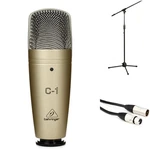 Behringer C-1 Large-diaphragm Condenser Microphone Bundle With Stand Cable. Fixed Price $104.89.