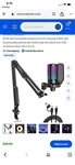 Fifine A6T Usb Condenser Microphone Kit With Boom Arm, Rgb, Mute, Gain, Pc PS5/4. Fixed Price $37.99.