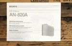 Sony AN-820A Uhf Antenna Owners / User Manual *original*. Fixed Price $14.97.