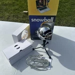 Blue Snowball: Usb Microphone Brushed Aluminum W/ Box Tested & Works. Fixed Price $29.95.