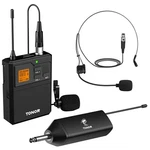 Tonor Uhf Wireless Microphone System With Headset Lavalier Lapel Mic, Black. Fixed Price $70.88.