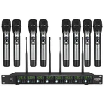 Wireless Microphone System 8 Handheld Metal Dynamic Uhf Church School Party. Fixed Price $256.00.