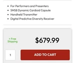 Shure SLXD24/SM58 Digital Wireless Handheld Microphone System G58 - New. Fixed Price $500.00.