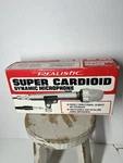 Realistic 33-992A Super Cardioid Dynamic Microphone Tested W/original Box. Fixed Price $18.00.