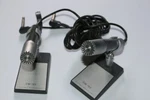 General Electric Pair Of DM-162 Dynamic Microphones W/stand & 1/4" Plug. Fixed Price $49.95.