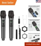 Wireless Microphone,professional Dual Handheld Cordless Dynamic System Wi.... Fixed Price $83.67.