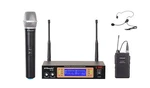 Gtd Audio 2CH Uhf Handheld Lavaliere Wireless Microphone System New 35HL. Fixed Price $89.00.