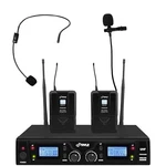 Pyle Rack Mount Uhf Wireless Microphone System PDWM3365 - Black. Fixed Price $83.56.