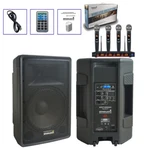 15" Powered 2-WAY Tws Pa Active Speaker W/ 4CH Uhf Wireless Karaoke Microphone. Fixed Price $426.95.