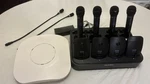 Clearone Uvhf Wireless System Includes Access Point, Dock, & 8 Microphones. Fixed Price $750.00.