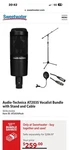 Audio-technica AT2035PK Streaming/podcasting Studio Microphone Pack. Fixed Price $100.00.